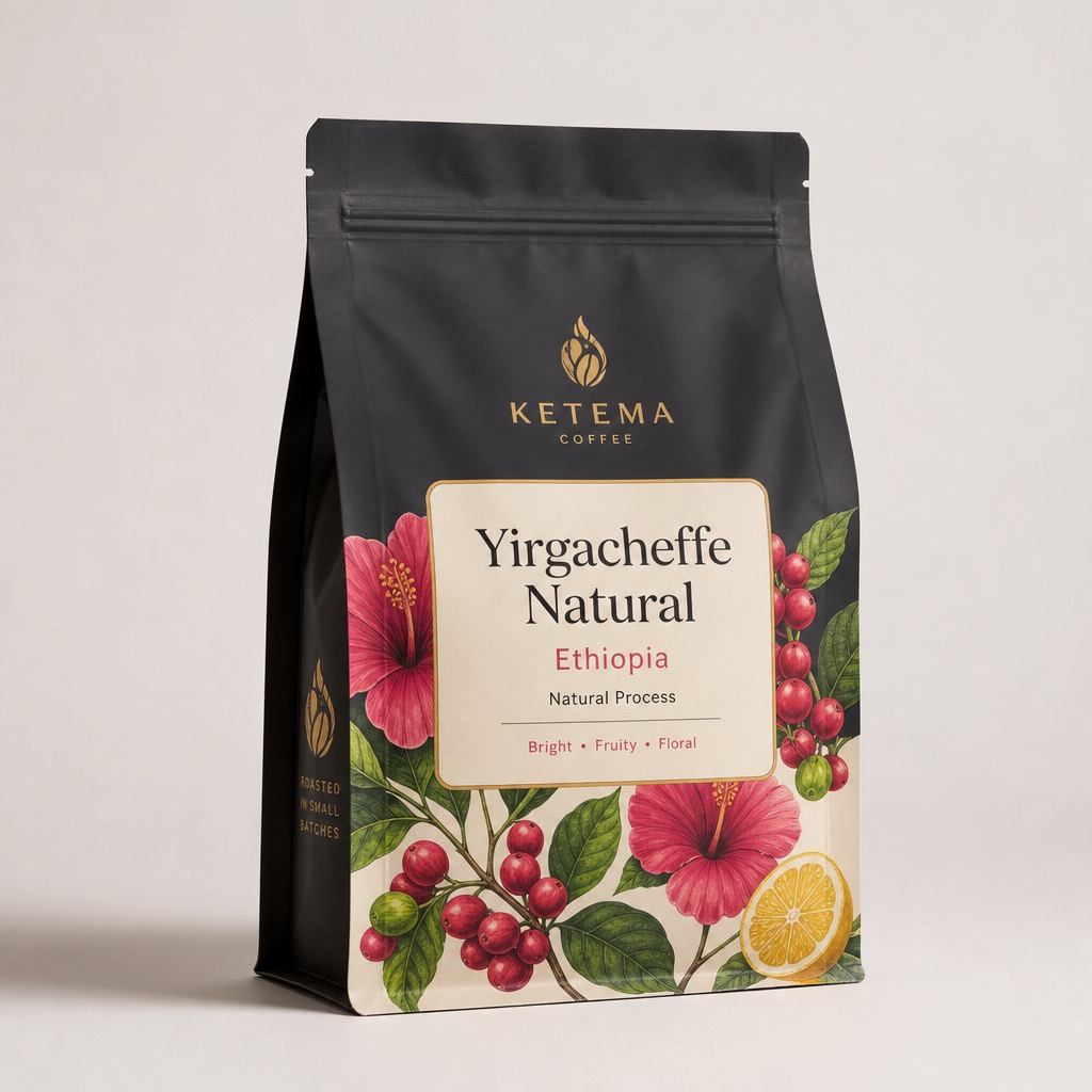 Yirgacheffe Natural coffee bag